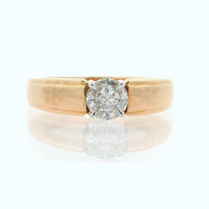 Ring - 18 karaat Roségoud - 0.36ct. tw. Diamant (Natuurlijk), Sieraden, Tassen en Uiterlijk, Ringen