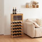 [en.casa] Wijnrek Gjerstad bamboe voor 20 flessen 100x47x28, Huis en Inrichting, Woonaccessoires | Wijnrekken, Verzenden, Nieuw
