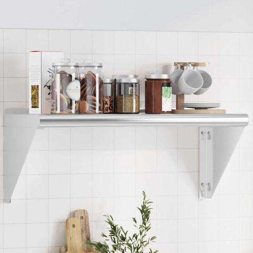 vidaXL Wandschap 75x30x31 cm roestvrijstaal zilverkleurig, Huis en Inrichting, Woonaccessoires | Wandplanken en Boekenplanken