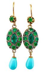 Zonder minimumprijs - Oorbellen - 9 kt. Geel goud, Zilver, Nieuw