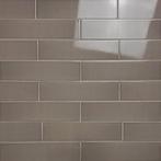 Wandtegel tennessee donker greige glans 7.5x30 op=op, Nieuw, Ophalen of Verzenden, 10 m² of meer, Wandtegels