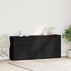 vidaXL Buffet met lade Zwart Eiken 160 x 33 x 70 cm Bewerkt, Huis en Inrichting, Kasten | Buffetkasten, Minder dan 50 cm, Verzenden