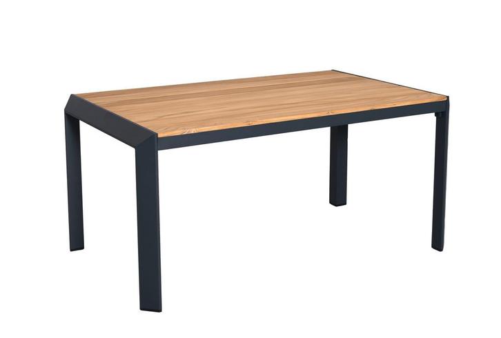 Victoria dining tuintafel 140x80xH64,5 cm antraciet teak, Tuin en Terras, Tuintafels, Nieuw, Ophalen of Verzenden