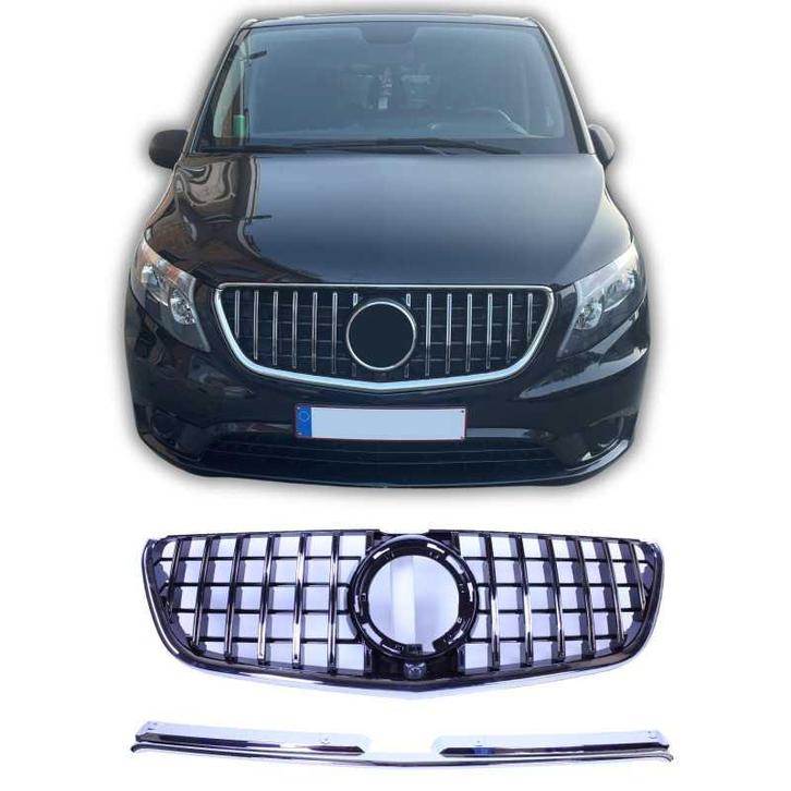 Grill voor mercedes w447 vito chrome facelift 2019+, Auto-onderdelen, Carrosserie en Plaatwerk, Nieuw