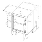 [en.casa] Nachtkastje Inari set van 2 metaal 57x40x30 cm zwa, Zakelijke goederen, Verzenden, Nieuw in verpakking