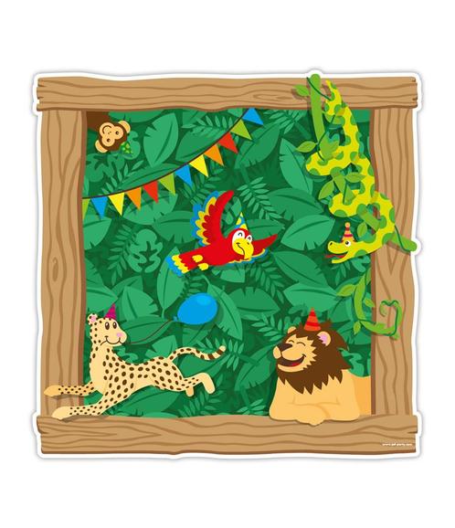 Jungle Deurbord 50cm, Hobby en Vrije tijd, Feestartikelen, Nieuw, Verzenden