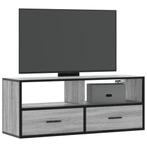 vidaXL Tv-meubel 100x31x39,5 cm bewerkt hout metaal grijs, Huis en Inrichting, Kasten | Televisiemeubels, Verzenden, Nieuw, Overige houtsoorten