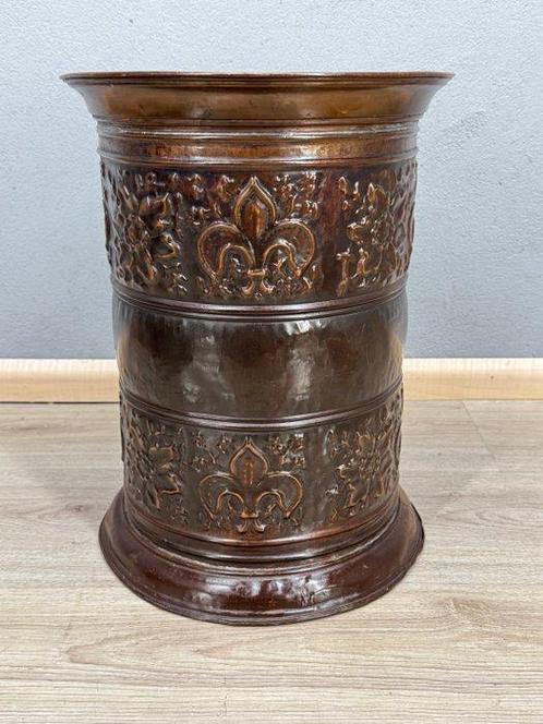 stijlvolle jugendstil paraplubak - Standaard - Koper, Antiek en Kunst, Curiosa en Brocante
