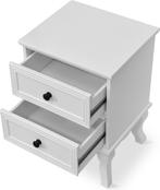 Nachtkastje - Ladekast slaapkamer - 49x34.5x30 cm - Wit - Mi, Huis en Inrichting, Slaapkamer | Nachtkastjes, Verzenden, Zo goed als nieuw