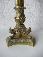 Olielamp - Grote antieke olielamp - Brons, Glas, Messing, Antiek en Kunst
