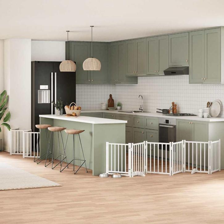 vidaXL Hondenhek inklapbaar met deur 12 panelen 600cm, Dieren en Toebehoren, Honden-accessoires, Nieuw, Verzenden