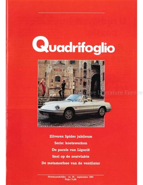 1991 ALFA ROMEO QUADRIFOGLIO MAGAZINE 35 NEDERLANDS, Boeken, Auto's | Folders en Tijdschriften, Alfa Romeo