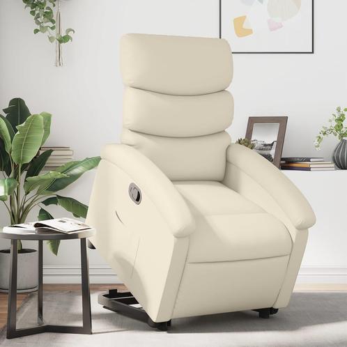 Sta-op-stoel verstelbaar kunstleer crèmekleurig, Huis en Inrichting, Fauteuils, Nieuw, Verzenden