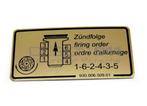 93000650901 Porsche Sticker Firing Order. 911, Verzenden, Nieuw