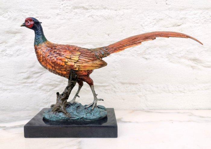 Beeldje - Phaesant - Brons, Marmer, Antiek en Kunst, Kunst | Designobjecten