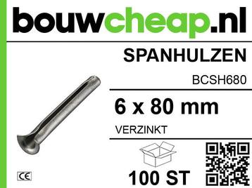 Spanhulzen 6x80mm (100 ST.)