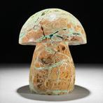 Geen veilingprijs - Handgesneden mineraalstenen paddenstoel, Antiek en Kunst