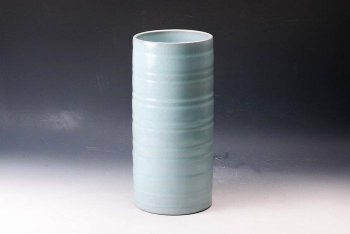 Vaas - Keramiek, Indrukwekkende cilindrische celadon vaas,, Antiek en Kunst, Antiek | Overige Antiek