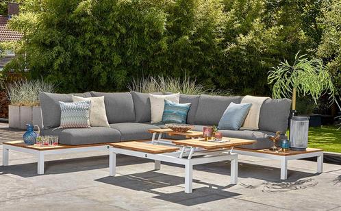 Suns Memphis loungeset light antraciet - wit - showroommodel, Tuin en Terras, Tuinsets en Loungesets, Ophalen of Verzenden