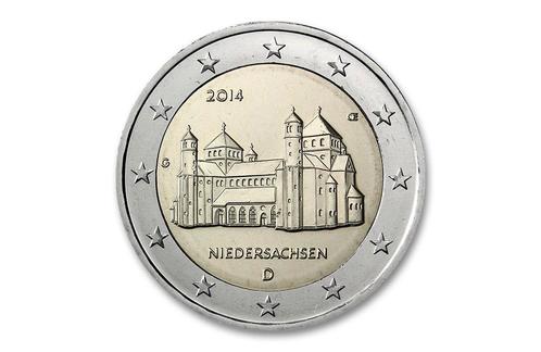 2 euro Niedersachsen Michaeliskerk 2014 - Duitsland, Postzegels en Munten, Munten | Europa | Euromunten, Verzenden