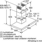 Siemens LC96BBC50 - iQ100 - Afzuigkap - Wandschouw, Verzenden, Zo goed als nieuw