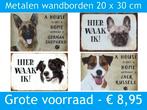 Metalen wandborden 20x30 Honden hond-veel variaties-voorraad, Nieuw, Verzenden