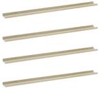 Set van 4 Wandplanken – Wit en Sonoma Eiken MDF 115 cm, Huis en Inrichting, Kasten | Wandmeubels, Verzenden, Nieuw