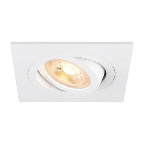 SLV NEW TRIA inbouw spot vierkant GU10 wit- 75mm, Huis en Inrichting, Lampen | Plafondlampen, Nieuw, Verzenden