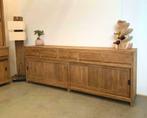 Dressoir teakhout 250cm, strak model, op voorraad; Indoteak, Huis en Inrichting, Kasten | Dressoirs, Teakhout, Nieuw, Ophalen of Verzenden