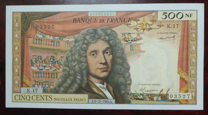 Frankrijk. - 500 Nouveaux Francs 1964 - Pick 145a, Postzegels en Munten, Bankbiljetten | Europa | Niet-Eurobiljetten