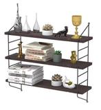 Industriële Wandplank 3 Lagen – Hout en Metaal 58x54,5 cm, Huis en Inrichting, Kasten | Boekenkasten, Verzenden, Nieuw