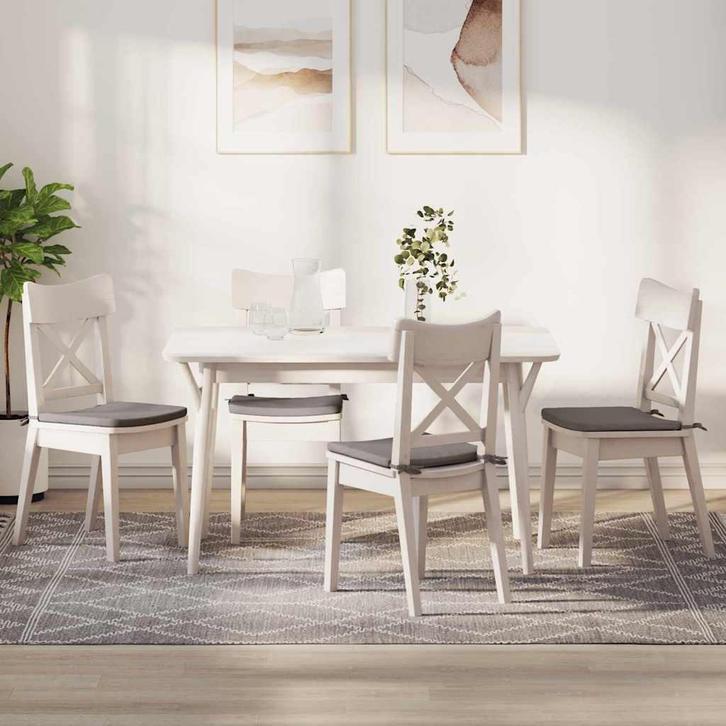 vidaXL Zitkussens 4 pcs Taupe 40 x 40 x 3 cm Stof, Huis en Inrichting, Woonaccessoires | Kussens, Nieuw, Verzenden