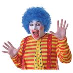Verkleed clown pruik blauw voor volwassenen - Pruiken unisex, Ophalen of Verzenden, Nieuw