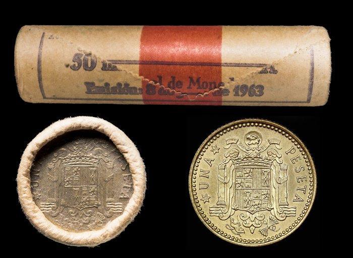 Spanje. Francisco Franco. 1 Peseta 1966 Lote de 40 monedas, Postzegels en Munten, Munten | Europa | Niet-Euromunten
