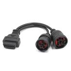 Universele 6-pins J1708 + 9-pins J1939 - 16-pins OBD2 Verloo, Verzenden, Nieuw