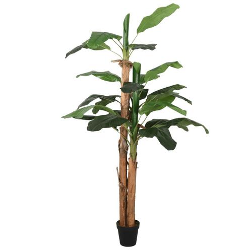 vidaXL Kunstplant bananenboom 19 bladeren 180 cm groen, Huis en Inrichting, Woonaccessoires | Kunstplanten en Kunstbloemen, Nieuw