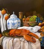 Rinus Manschot (XXI) - Stilleven met kreeft., Antiek en Kunst, Kunst | Schilderijen | Klassiek