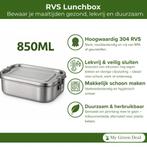 My Green Deal – RVS Lunchbox 850ml – Lekvrij & Herbruikbaar, Verzenden, Nieuw