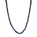Vintage saffier collier met gouden sluiting 14 kt, Ophalen of Verzenden, Nieuw