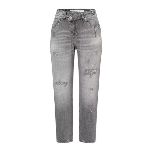 MAC • grijze Criss Cross shine jeans • 36, Kleding | Dames, Broeken en Pantalons, Verzenden