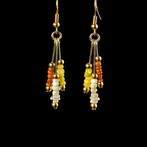 Oud-Romeins Oorbellen met veelkleurige glazen kralen