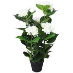 Kunst hortensia plant met pot 60 cm wit (Kunstgras-Planten), Tuin en Terras, Nieuw, Verzenden