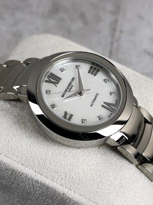 Baume & Mercier - Promesse Automatic Diamonds - MOA10238 -, Sieraden, Tassen en Uiterlijk, Horloges | Heren