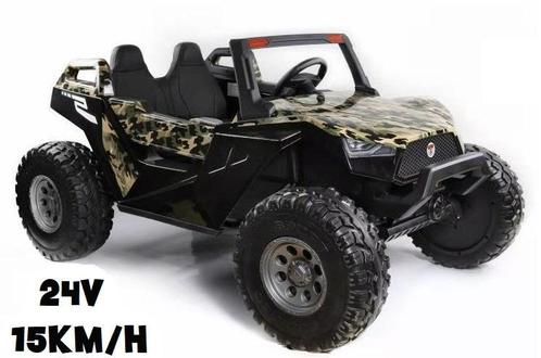24V Beach buggy Camouflage, High speed 15km/h, 2 zitter, 4WD, Kinderen en Baby's, Speelgoed | Buiten | Accuvoertuigen, Nieuw, Ophalen of Verzenden