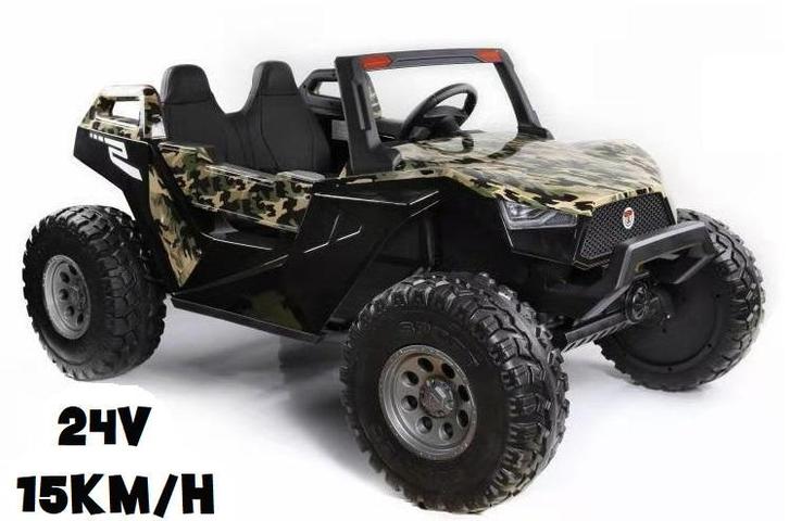 24V Beach buggy Camouflage, High speed 15km/h, 2 zitter, 4WD, Kinderen en Baby's, Speelgoed | Buiten | Accuvoertuigen, Nieuw, Ophalen of Verzenden