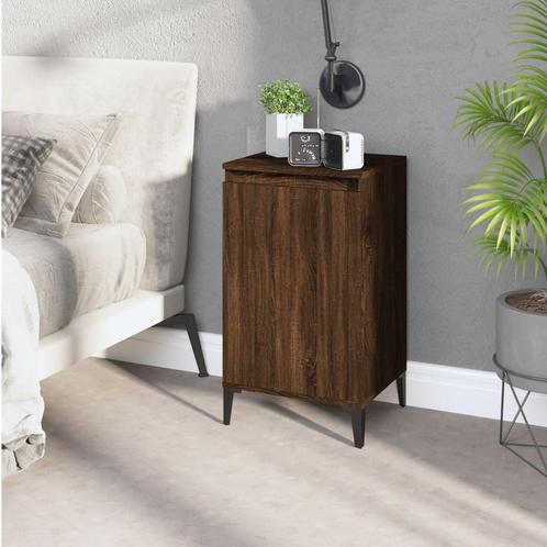 vidaXL Nachtkastje 40x35x70 cm bewerkt hout bruin eikenkleur, Huis en Inrichting, Slaapkamer | Nachtkastjes, Nieuw, Minder dan 45 cm