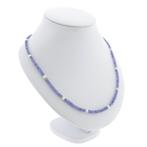 9 Krt. Amethist kralen ketting met cultivé parel | 45 cm, Sieraden, Tassen en Uiterlijk, Antieke sieraden, Ophalen of Verzenden