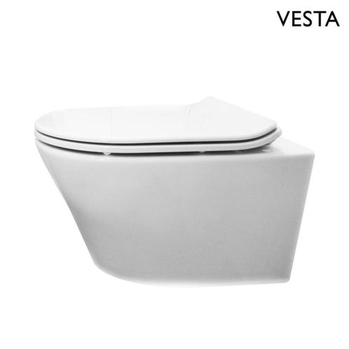 Hangtoilet Wiesbaden Vesta Diepspoel Wit ( incl. Flatline, Doe-het-zelf en Verbouw, Sanitair, Overige typen, Nieuw, Ophalen of Verzenden