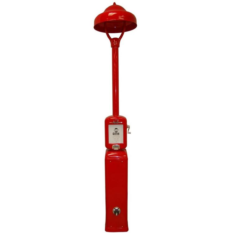 Tireflator Bandenlucht Meter Station Lamp Rood 1950 Repro, Verzamelen, Automaten | Overige, Ophalen