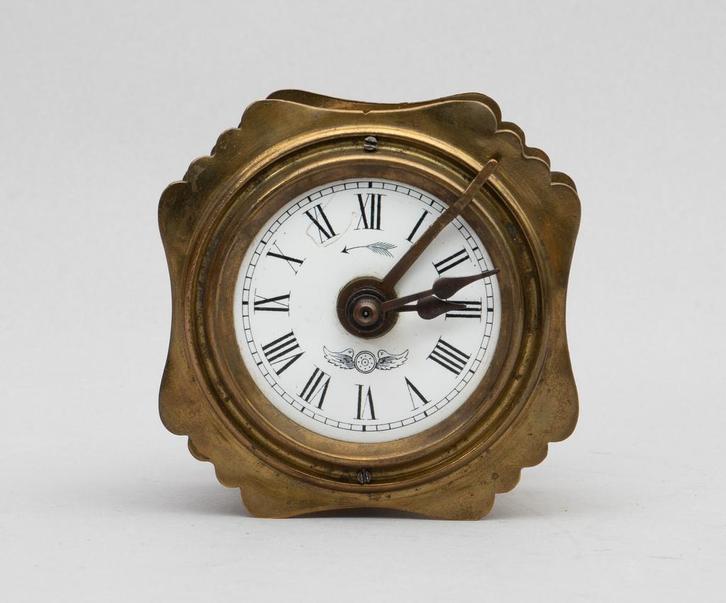 Een messing reiswekker, Junghans, Duitsland (circa 1900), Antiek en Kunst, Antiek | Klokken